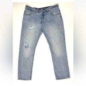 Levis 501 White Oak Cone Denim Jeans Men’s 30x32 Button Fly Distressed Blue